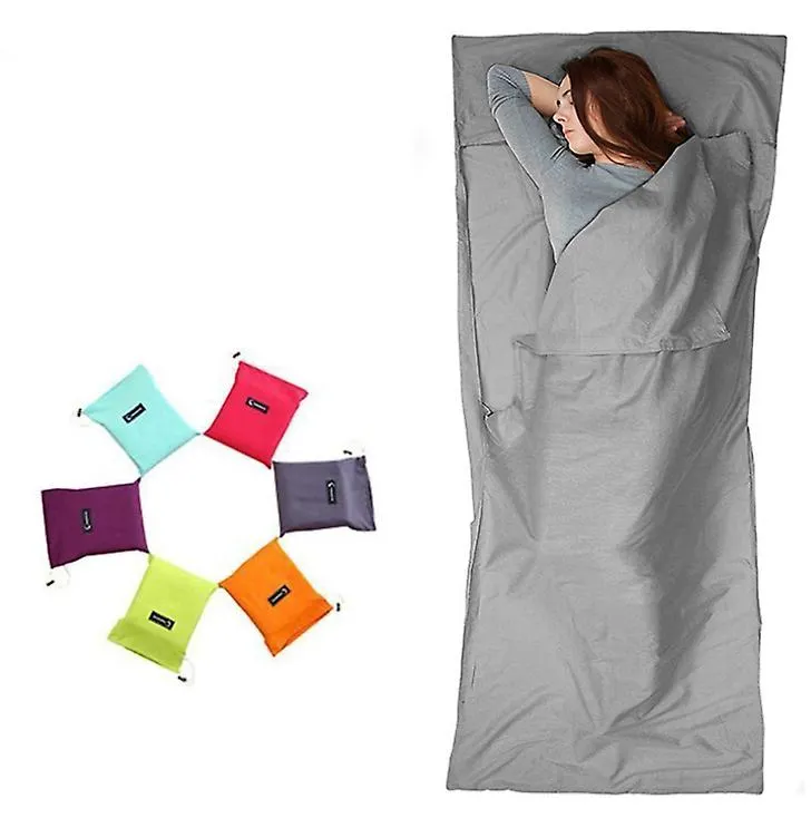 115*210cm gem green Household anti dirty sleeping bag, portable liner, ultra-light hotel travel sleeping bag AZ21677