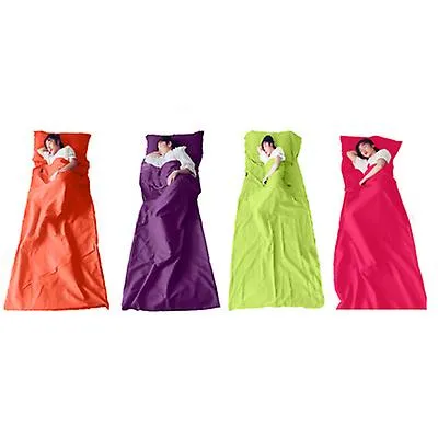 115*210cm orange Household anti dirty sleeping bag, portable liner, ultra-light hotel travel sleeping bag AZ21671