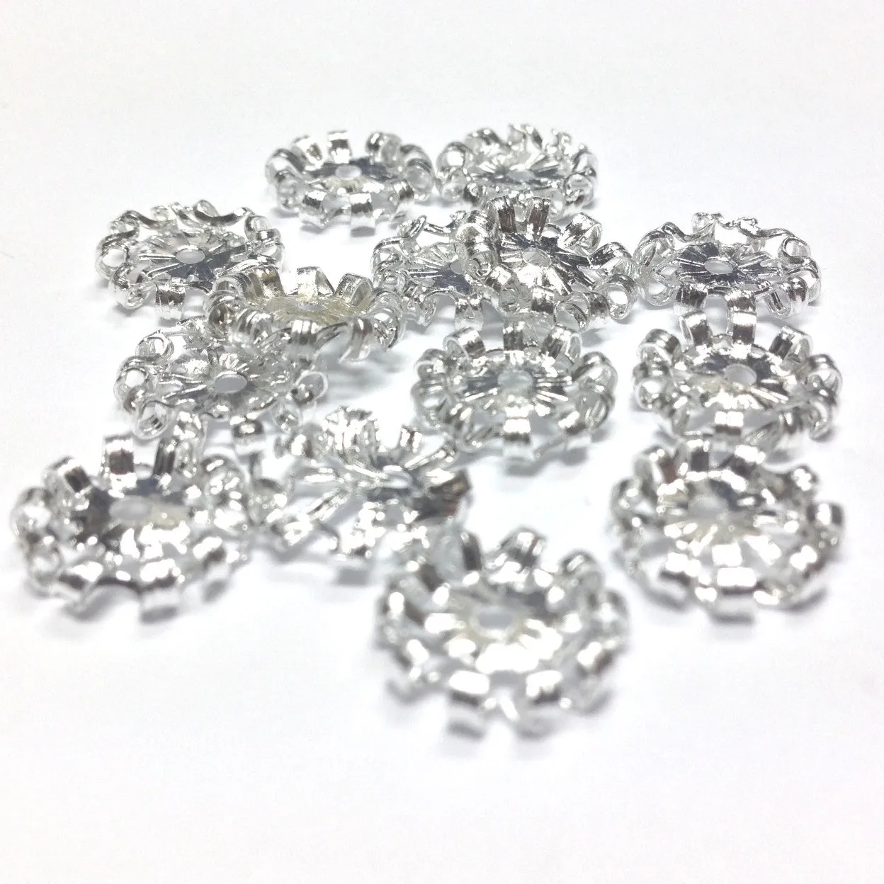 11X2.5MM Silvertone Rondel (72 pieces)