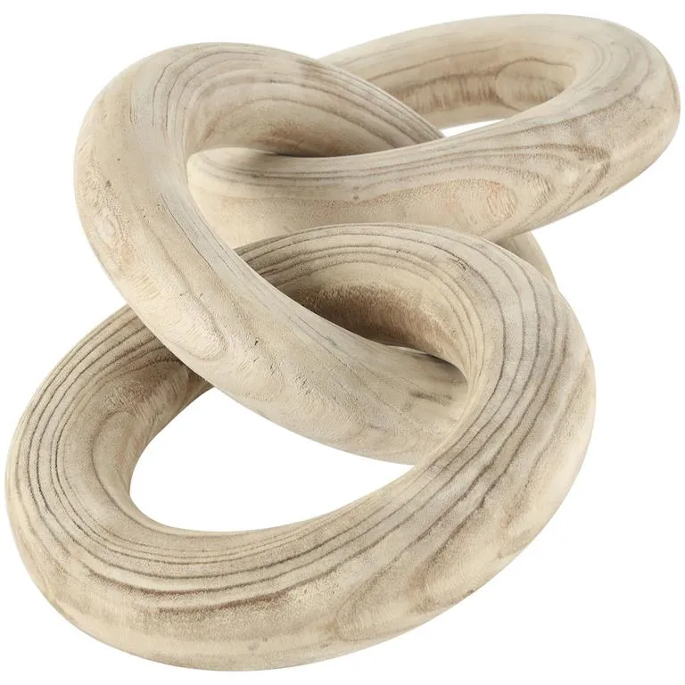 3 Link Table Decor Sculpture in Cream