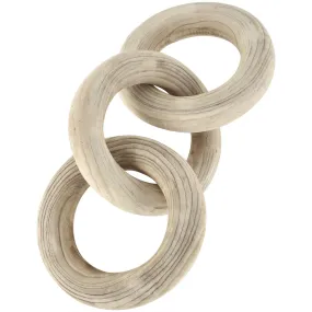 3 Link Table Decor Sculpture in Cream