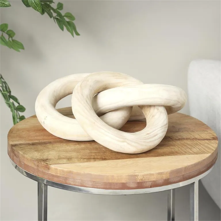 3 Link Table Decor Sculpture in Cream