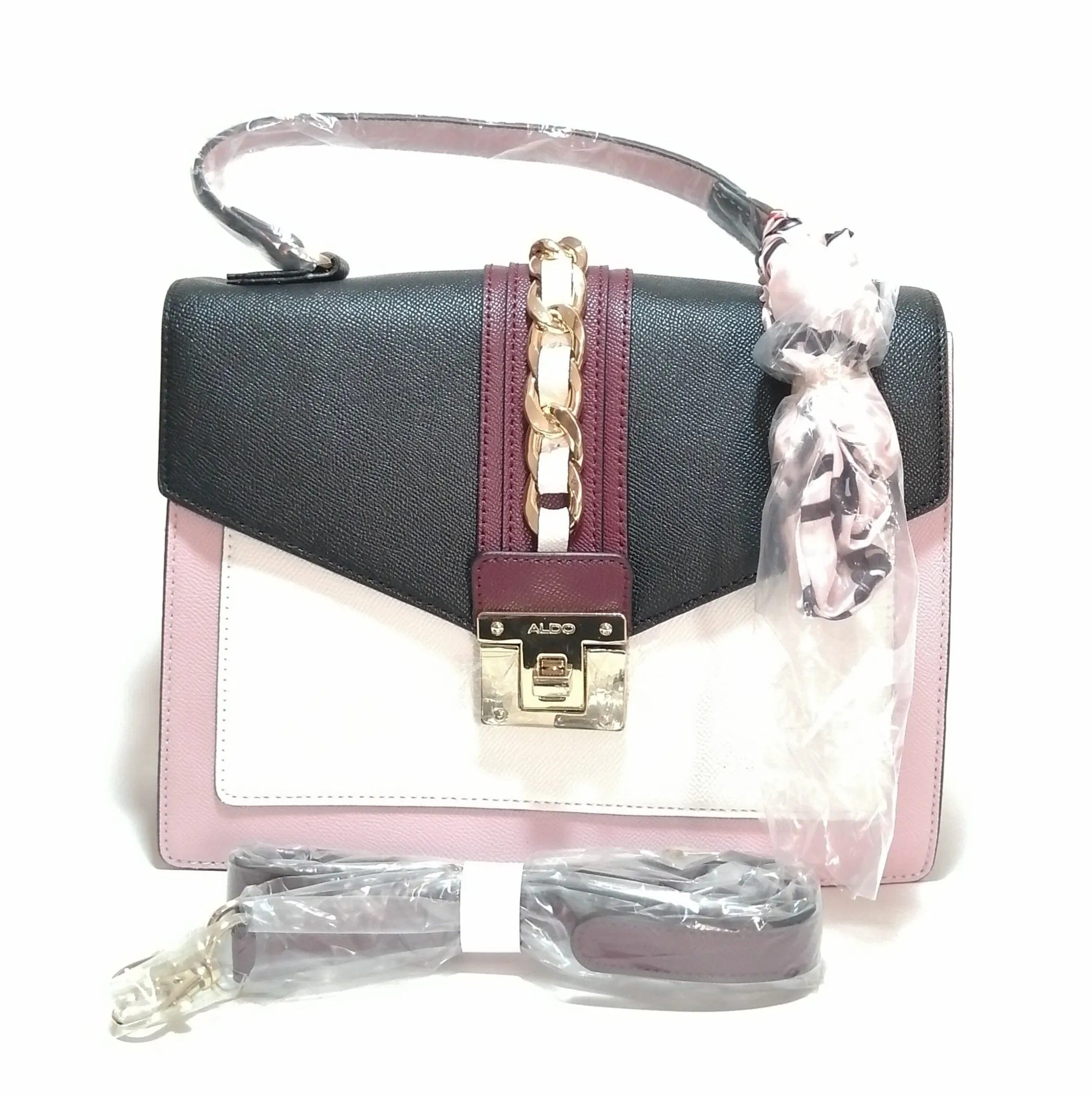 ALDO 'GLENDAA" Tri-colour Pink Satchel | Brand New |