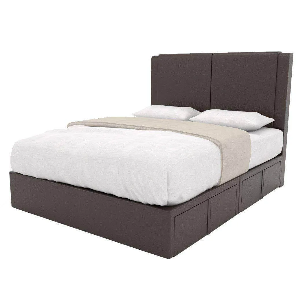 Ashleah Faux Leather Drawer Bed Frame