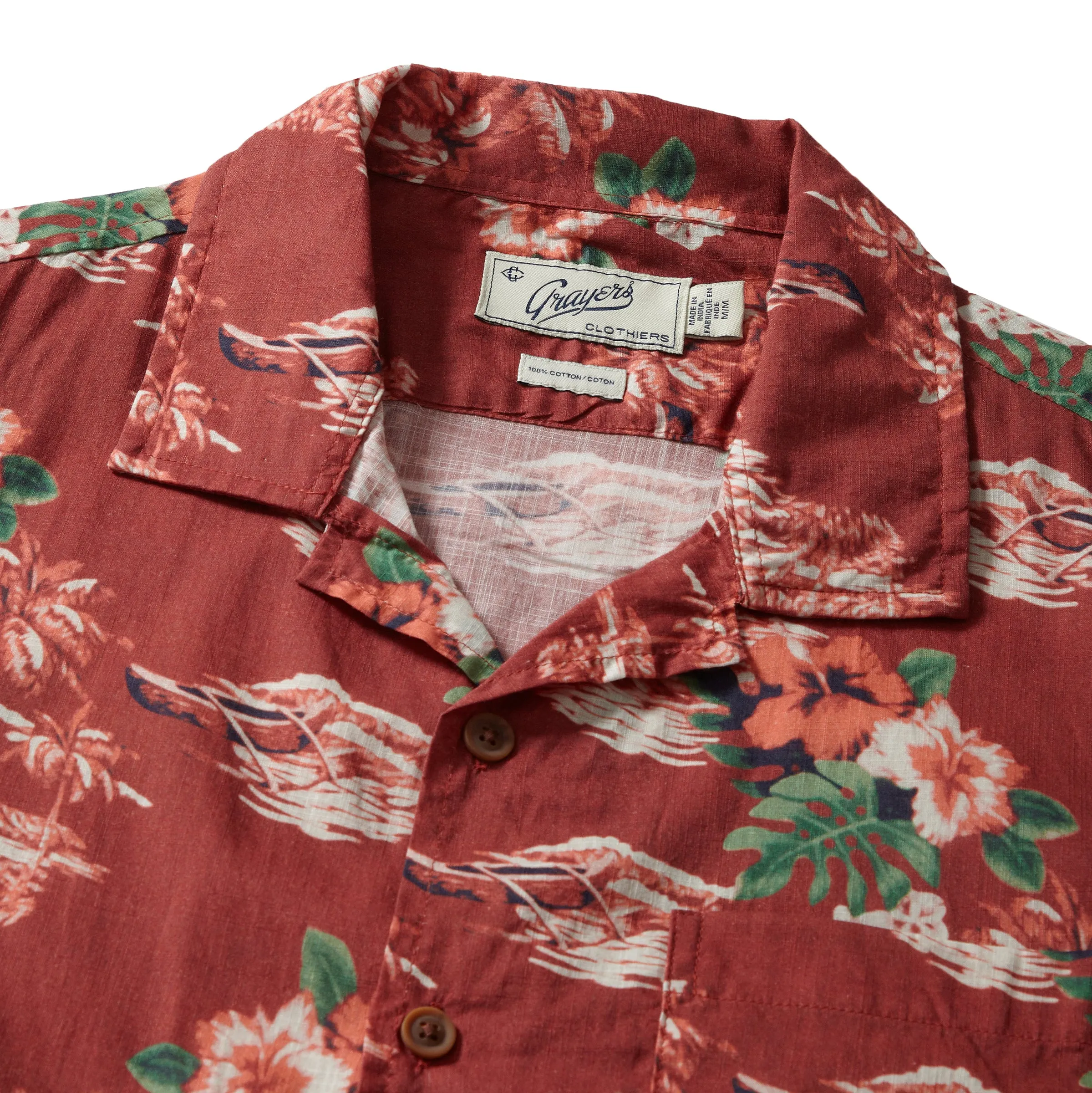 Bali Ha'i Camp Collar Shirt - Bali Hi Red