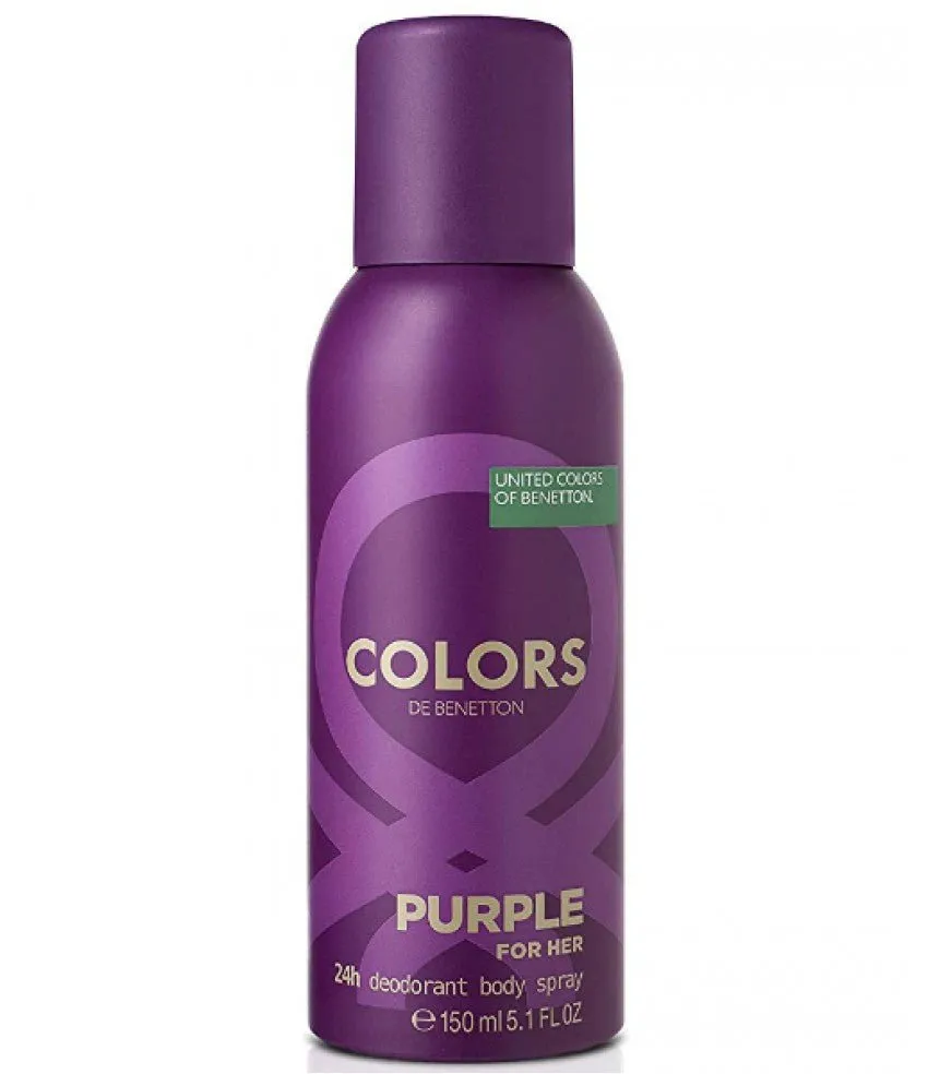 Benetton Colors Purple Deodorant Body Spray For Women 150 ml-Deodorant