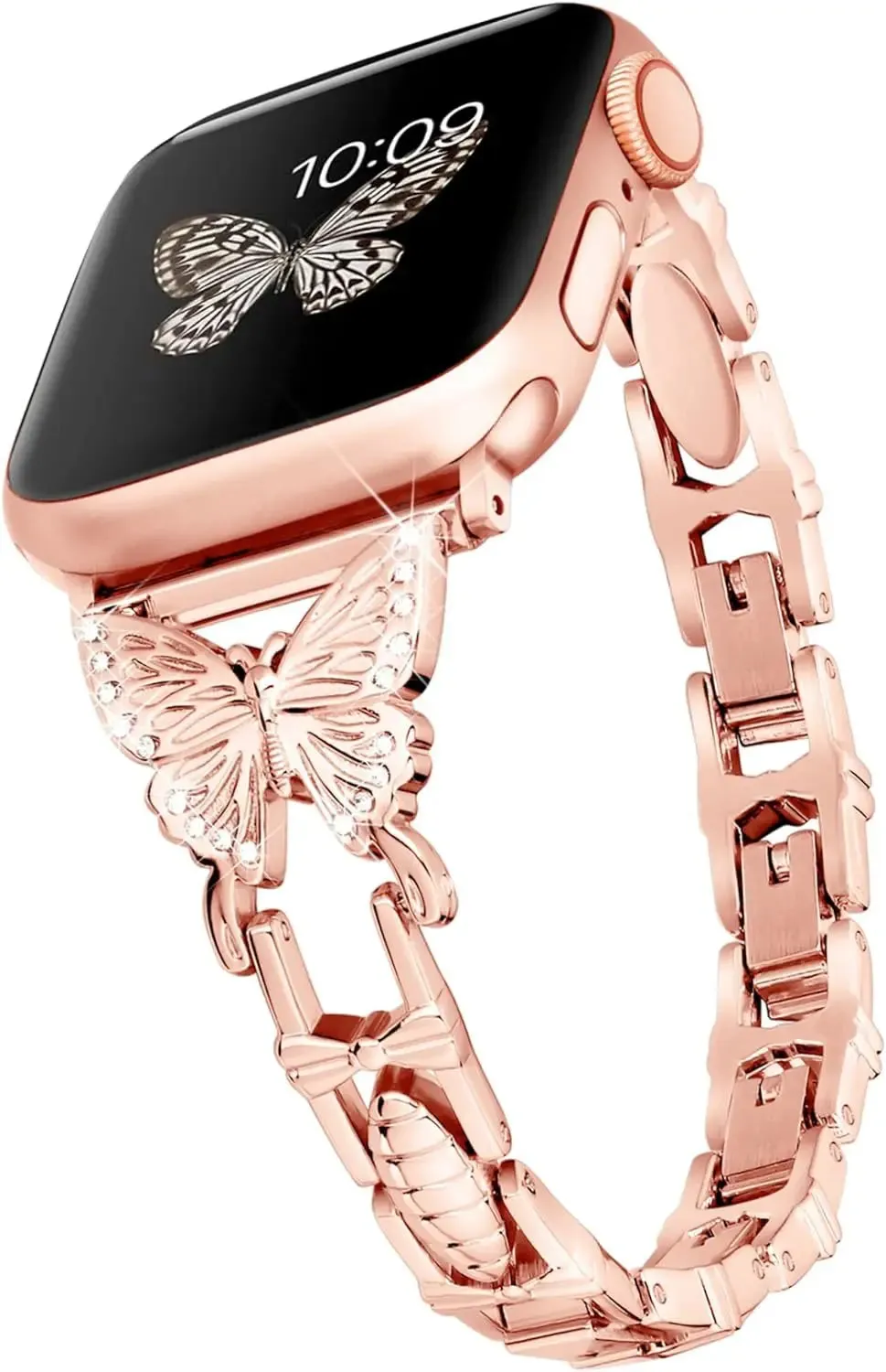 Bling Butterfly Stainless Steel Strap for Apple Watch