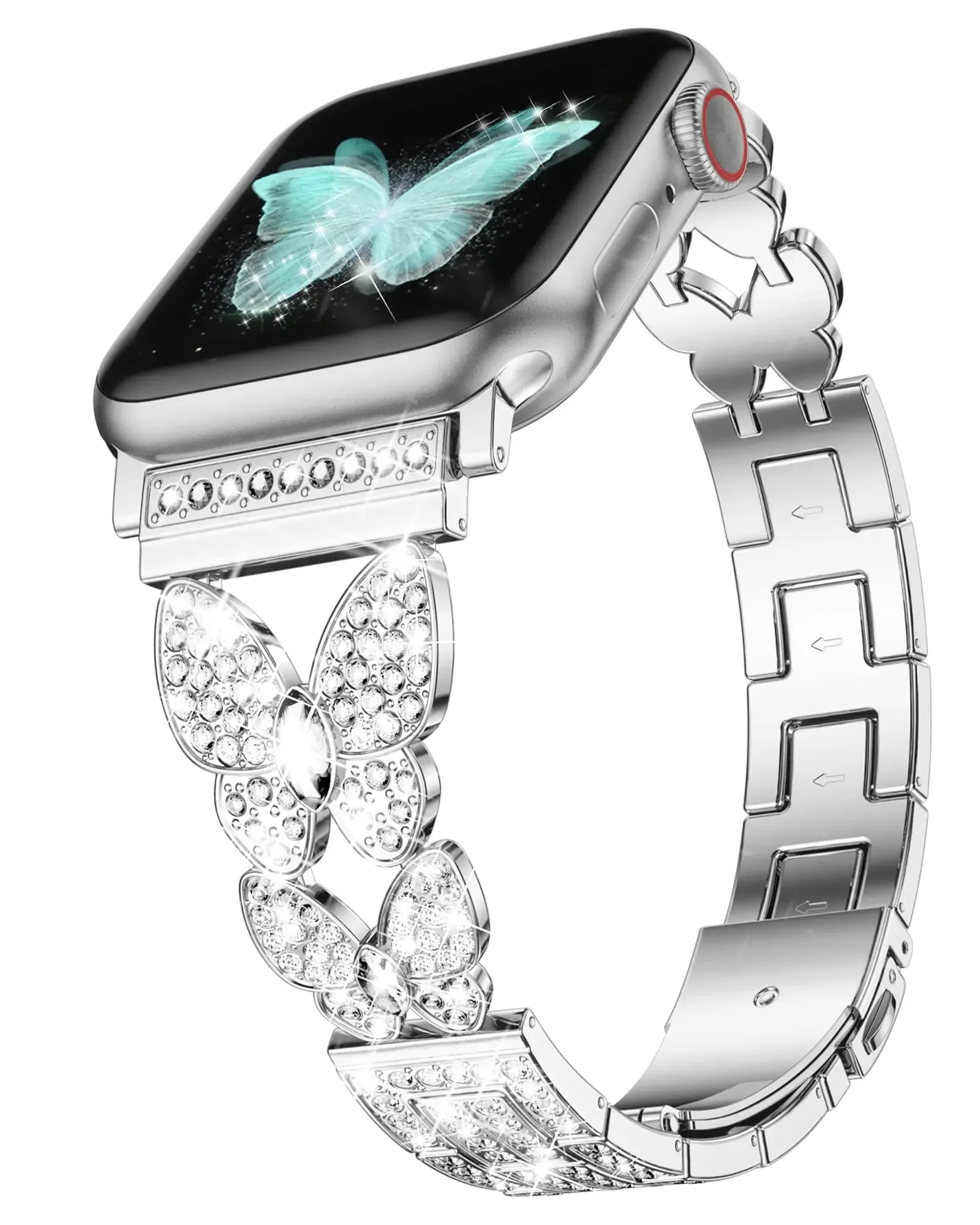 Bling Butterfly Stainless Steel Strap for Apple Watch