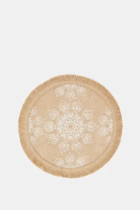 Brown Round Placemat