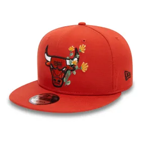 Chicago Bulls Seasonal Flower Copper 9FIFTY Snapback Cap