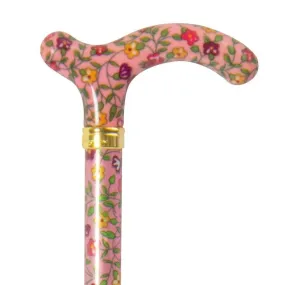 Classic Canes Slimline Extending Chelsea Cane Peach And Pink Floral