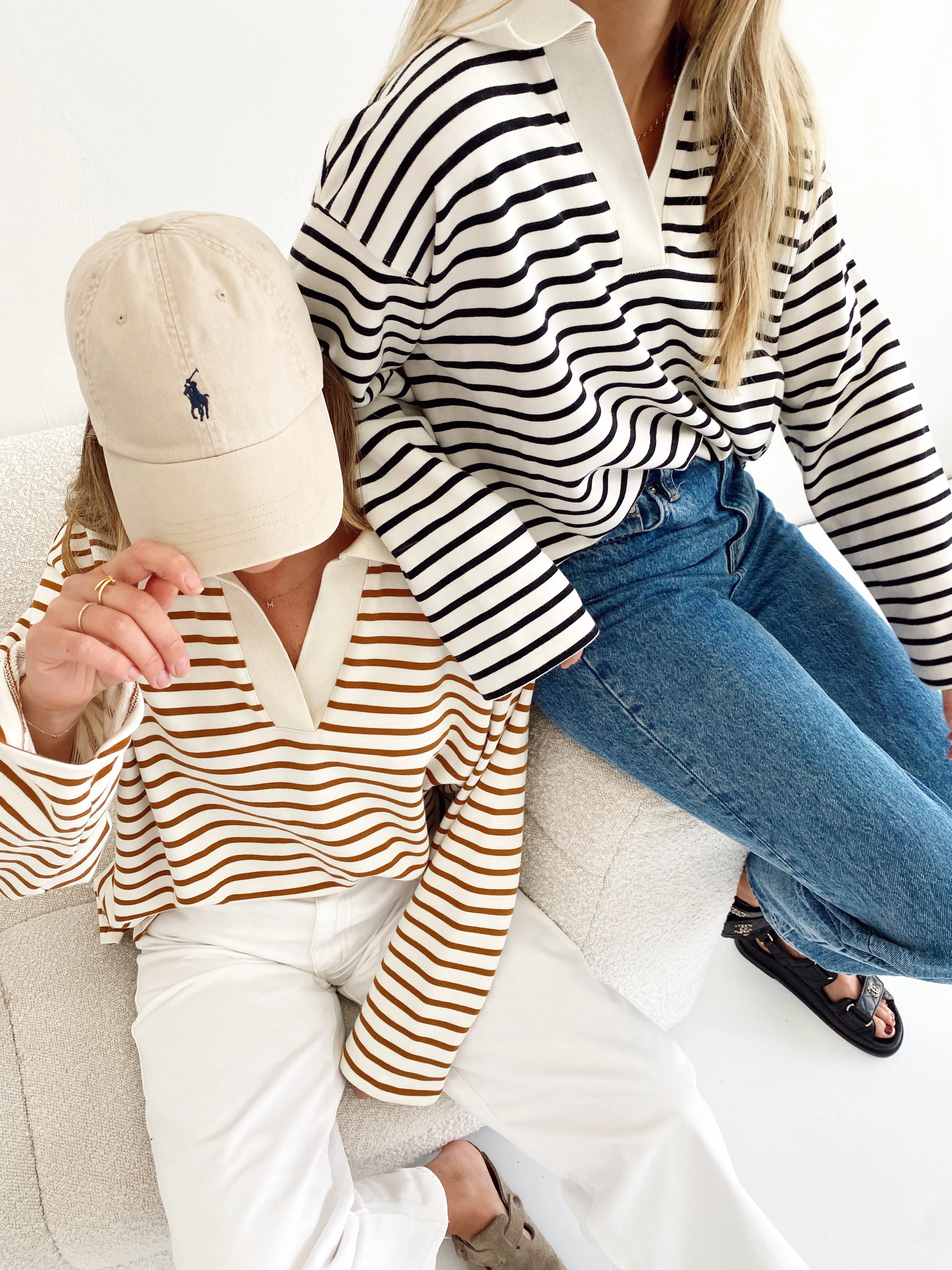 Coast Striped Pullover - Black & White