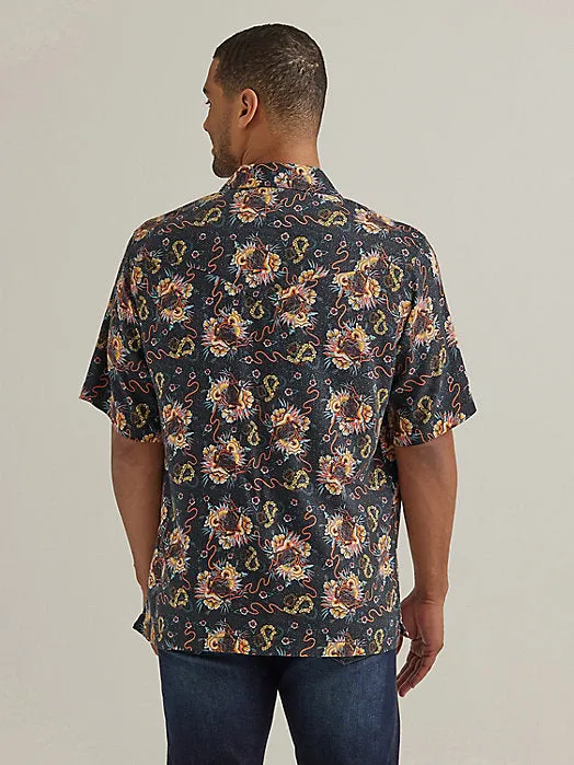 Coconut Cowboy Snap Front Camp Shirt - Bull Floral