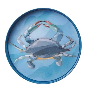 Crab 15 Inch Round Tray