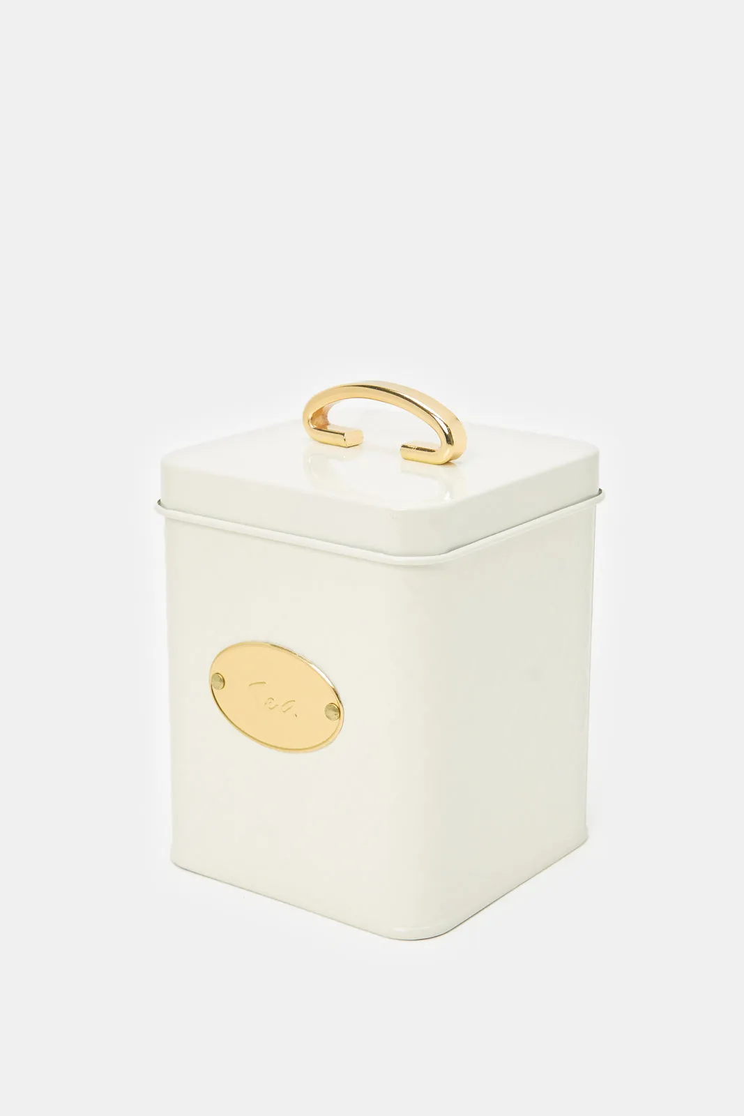 Cream Round Tea Canister