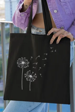 Dandelions Tote Bag with Zipper