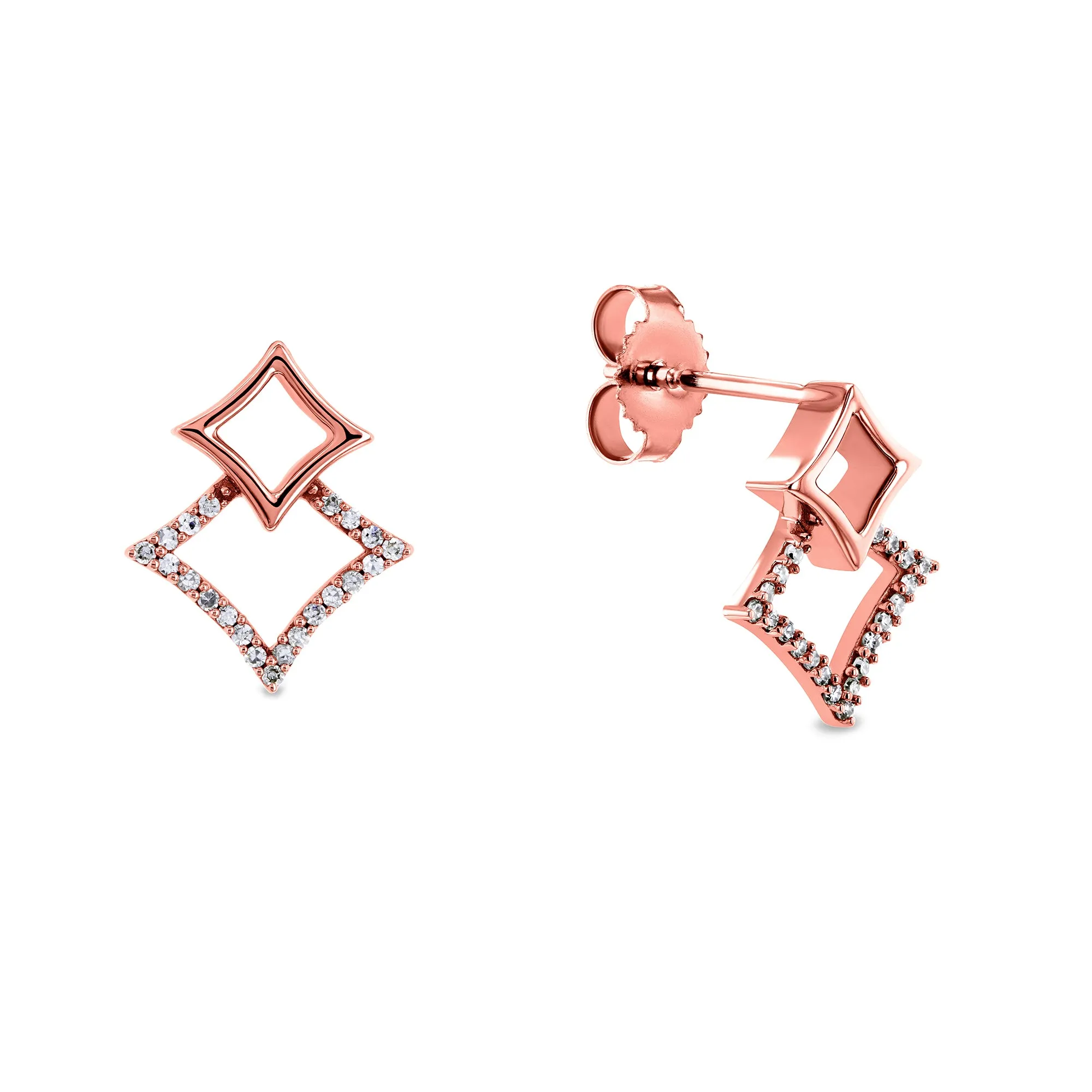 Diamond Kite Earrings 10k Gold