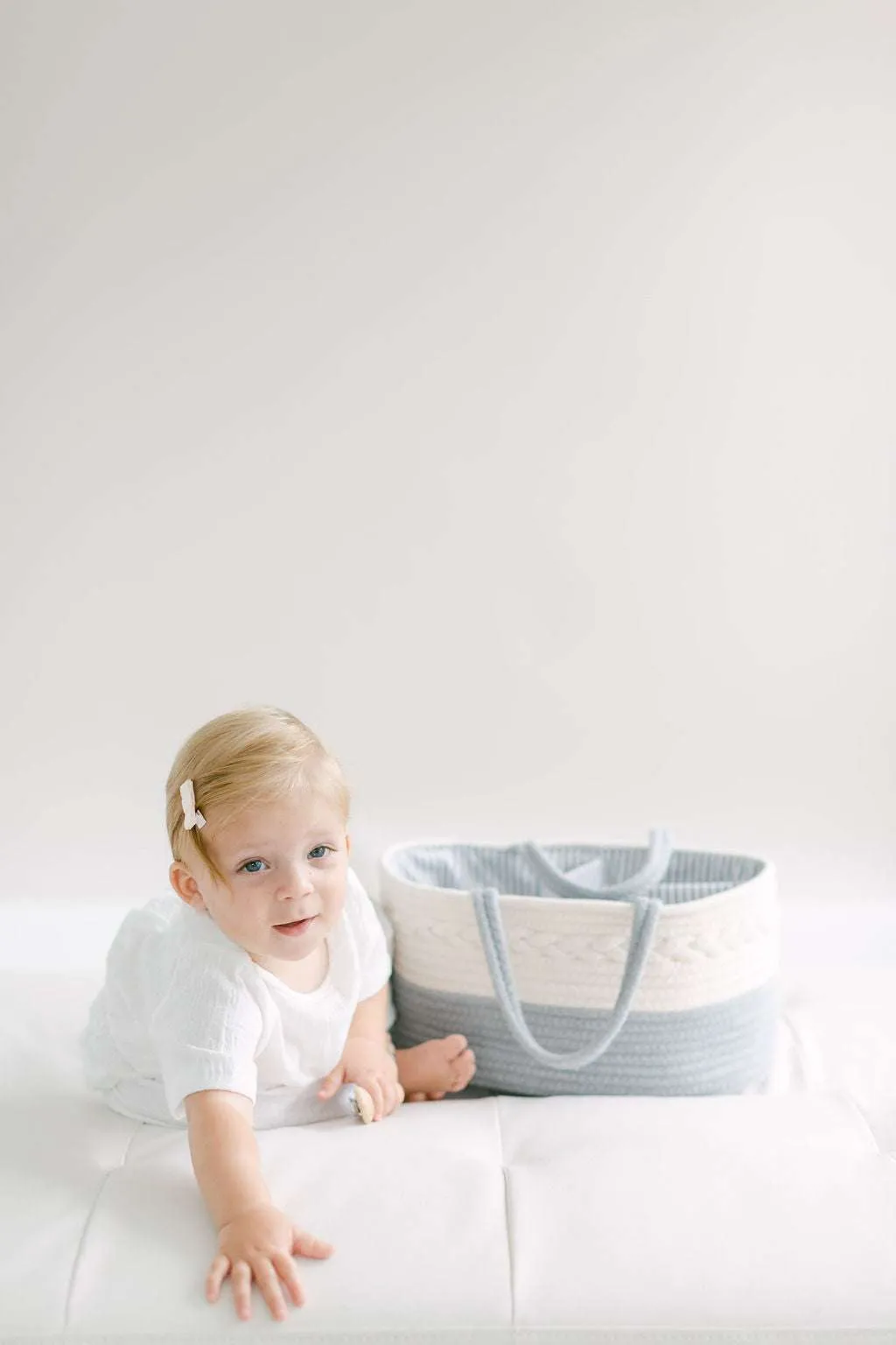 Diaper Caddy Organizer | Grey and Cream