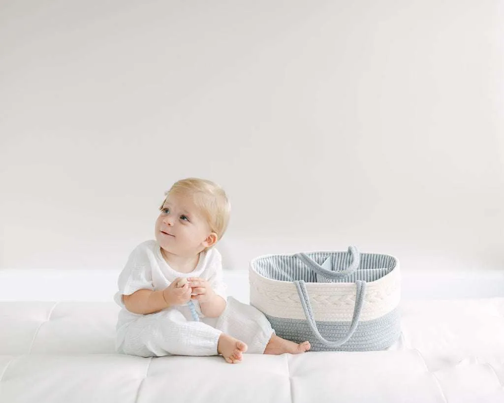 Diaper Caddy Organizer | Grey and Cream