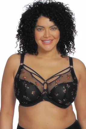 Elomi Sachi Plunge Bra, Black Butterfly (EL4353)