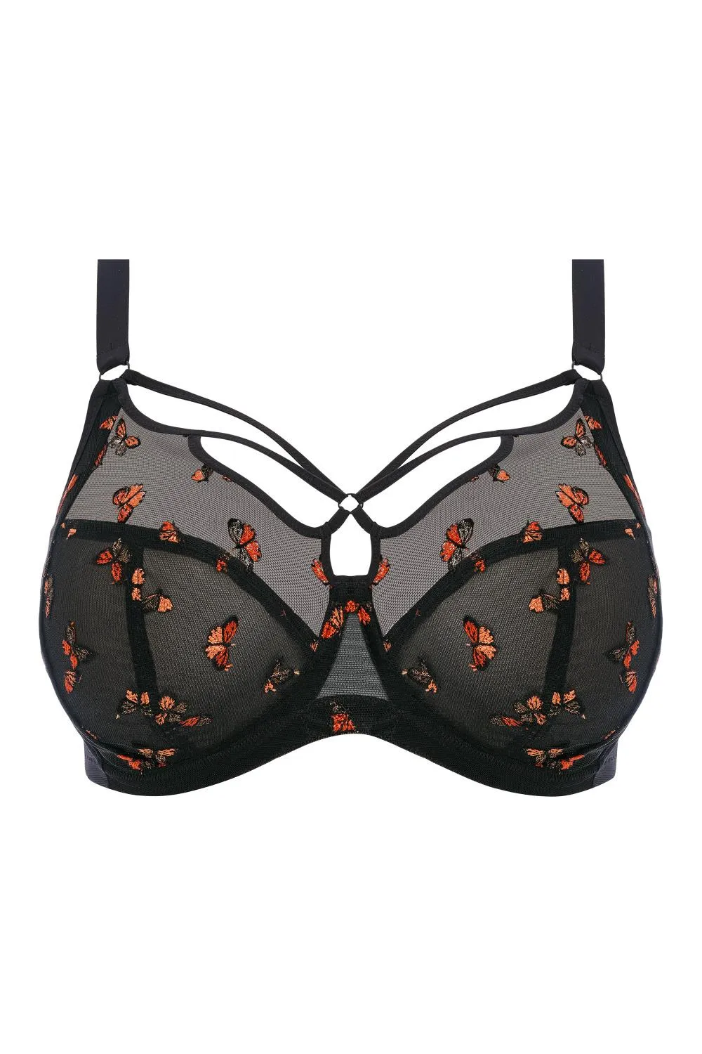 Elomi Sachi Plunge Bra, Black Butterfly (EL4353)