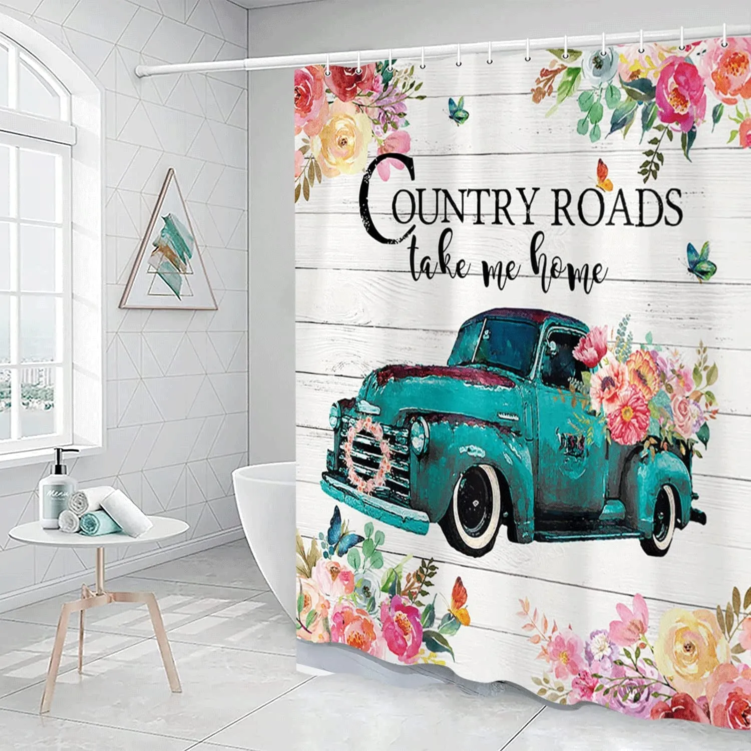 Farmhouse Shower Curtain for Bathroom