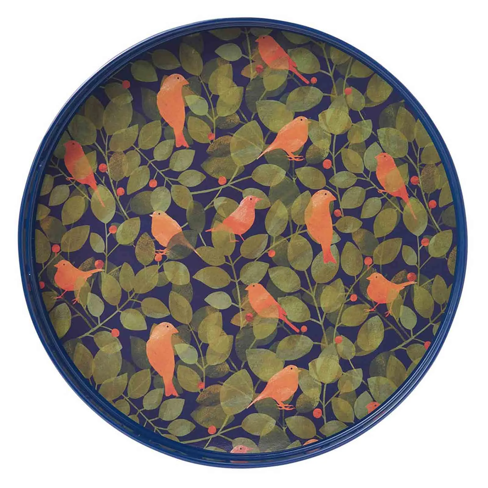 Finches Round Tray - 15 Inch