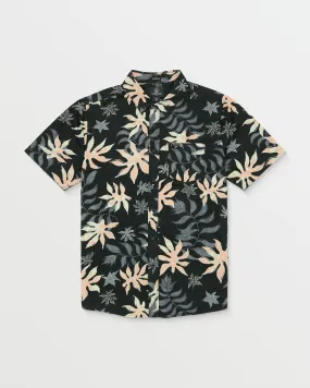 Floral Motion Short Sleeve Shirt - Black