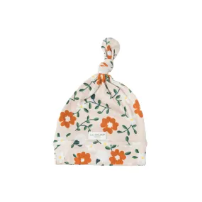 Flower Vine Top Knot Beanie