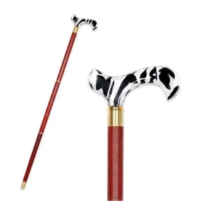 Gabriel Wooden Walking Stick With Black & White Handle