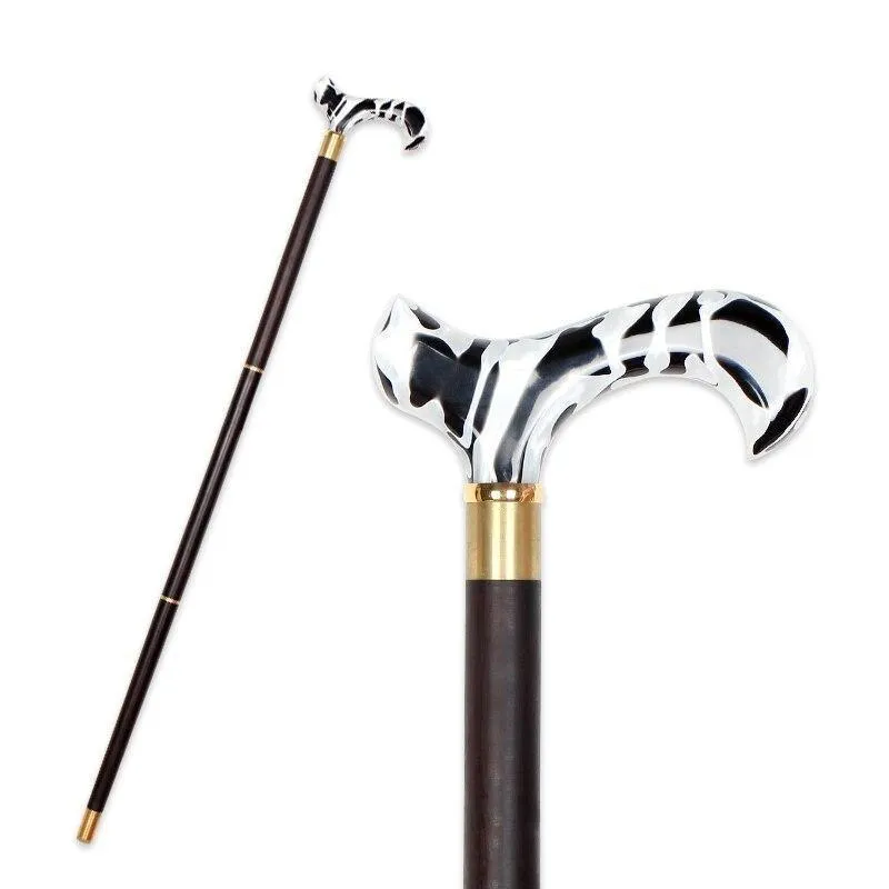 Gabriel Wooden Walking Stick With Black & White Handle