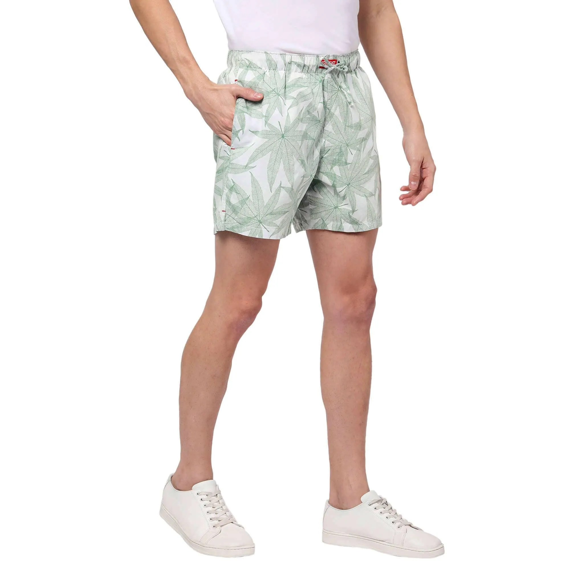 Green Leaf Boxer Shorts For Men