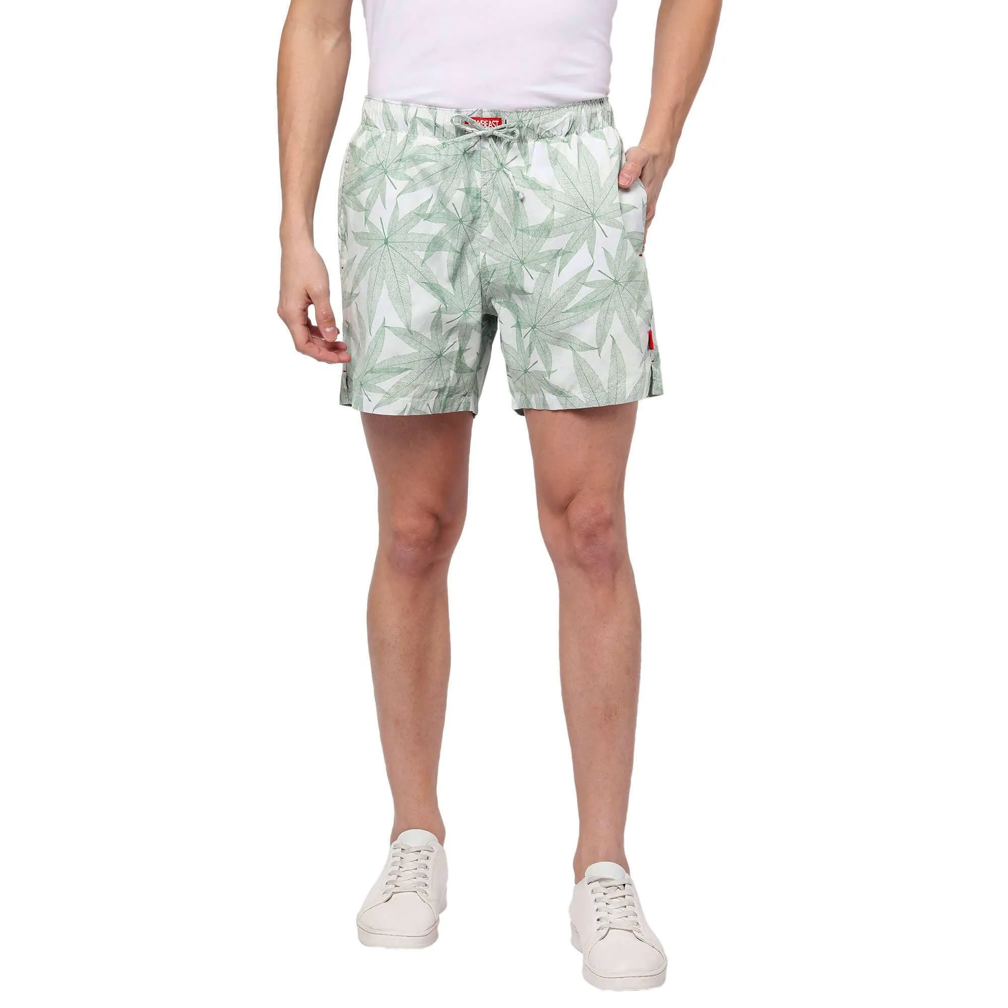 Green Leaf Boxer Shorts For Men