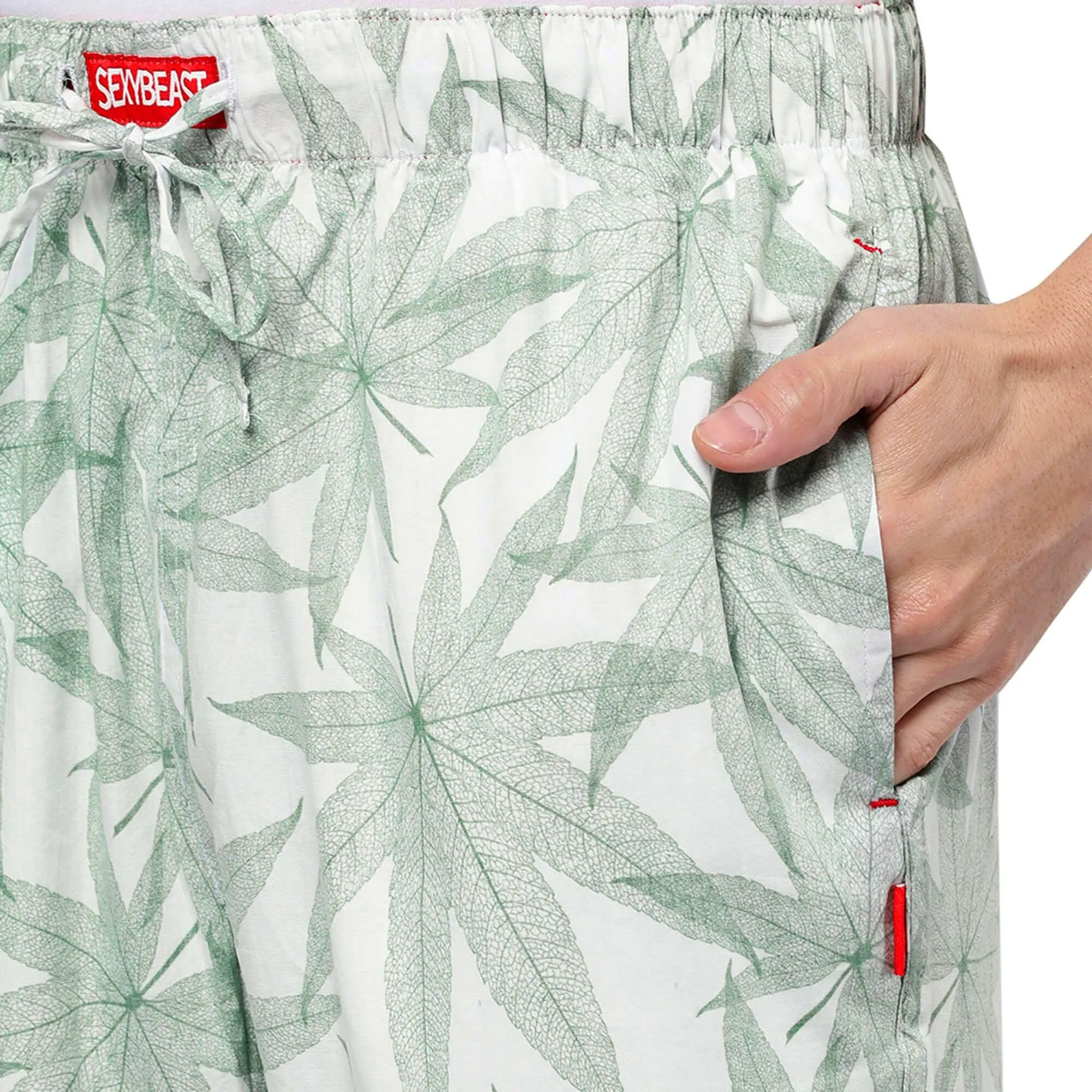 Green Leaf Boxer Shorts For Men