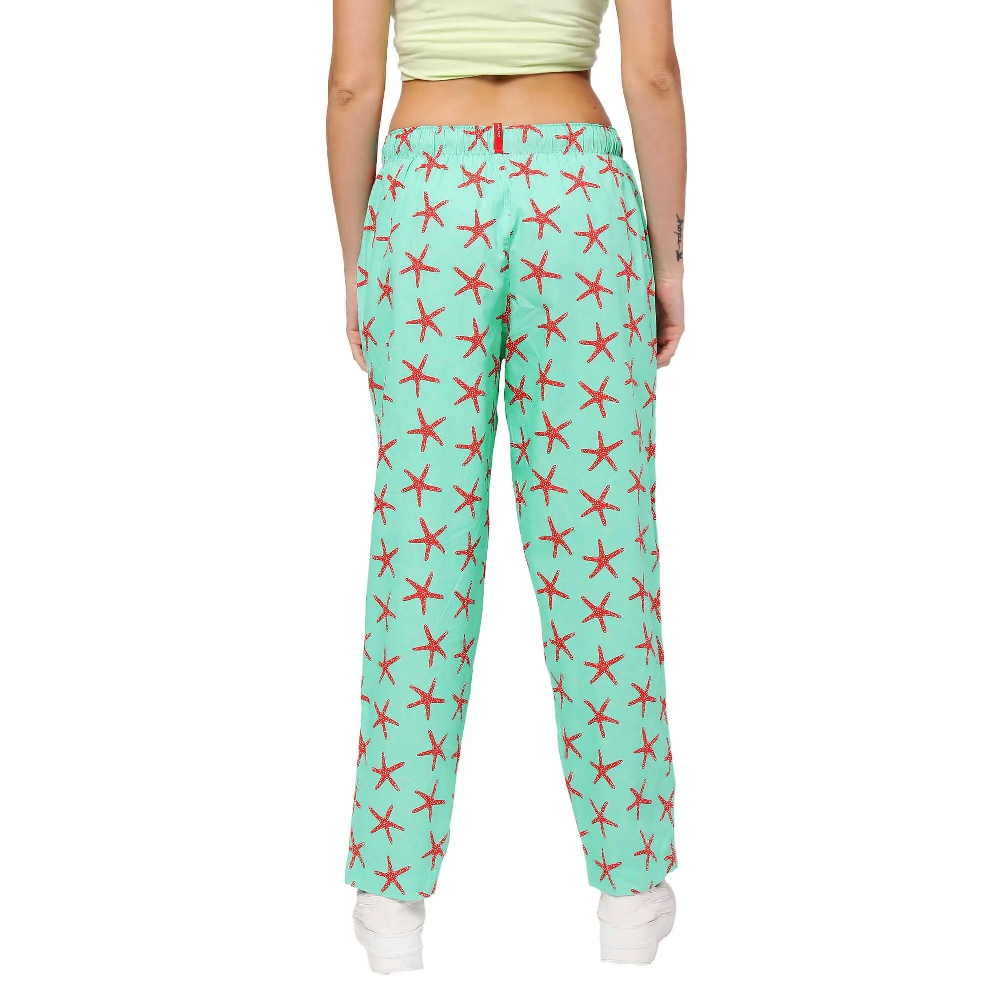 Green Starfish Pyjamas For Women