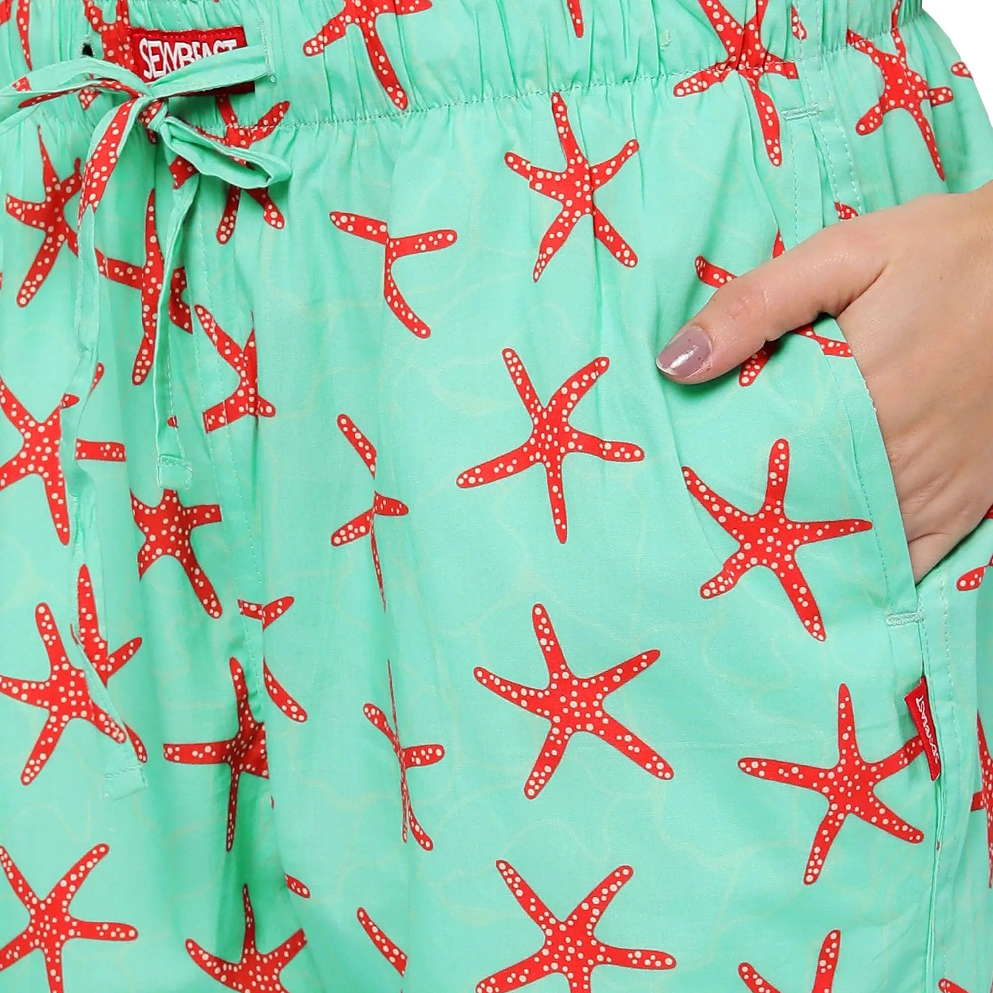 Green Starfish Pyjamas For Women