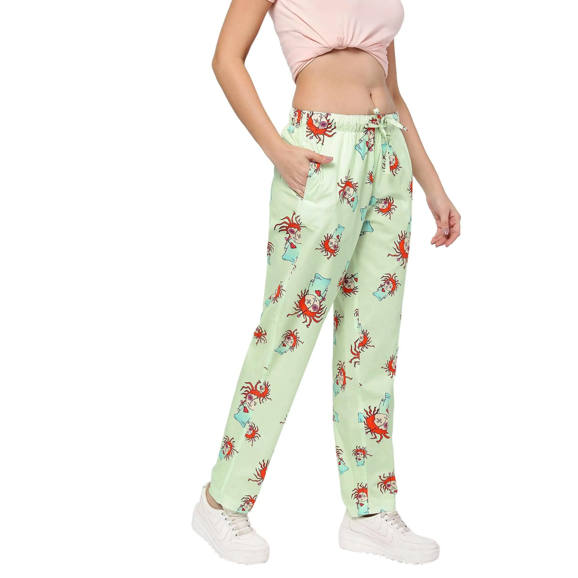 Green Voodoo Dolls Pyjamas For Women