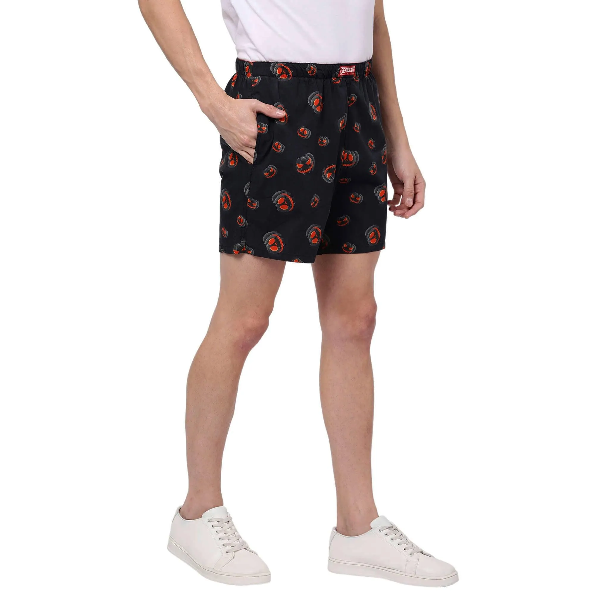 Halloween Pumpkins Boxer Shorts For Men