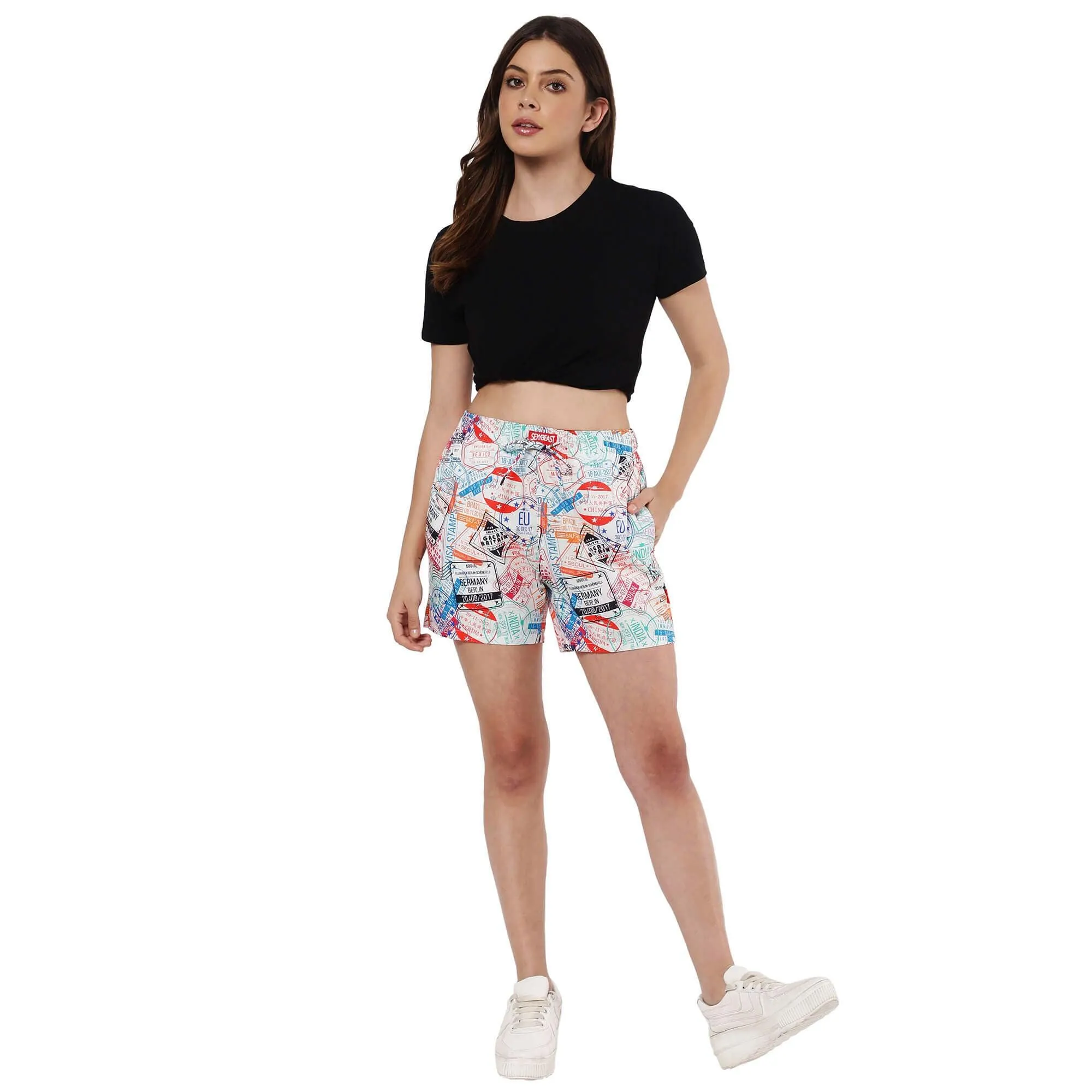 Holiday Stamps Boxer Shorts For Women