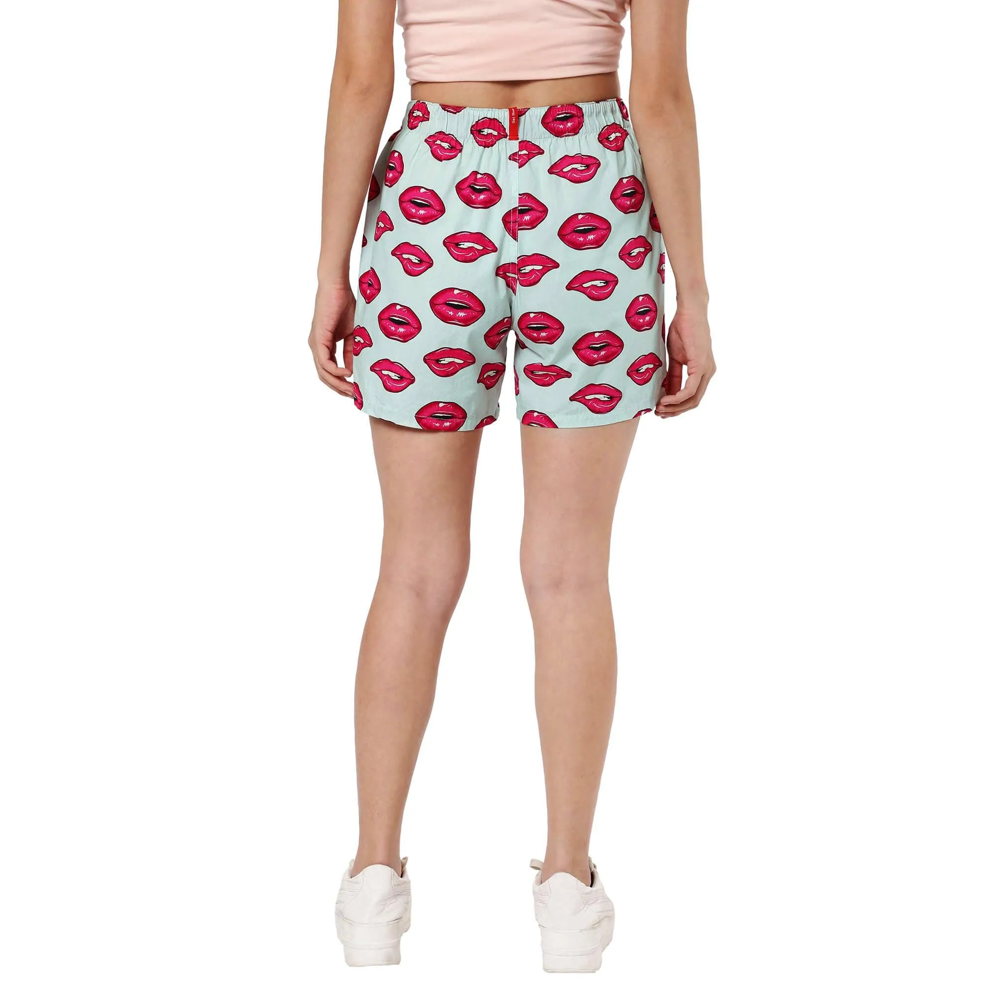 Hot Lips Boxer Shorts For Women