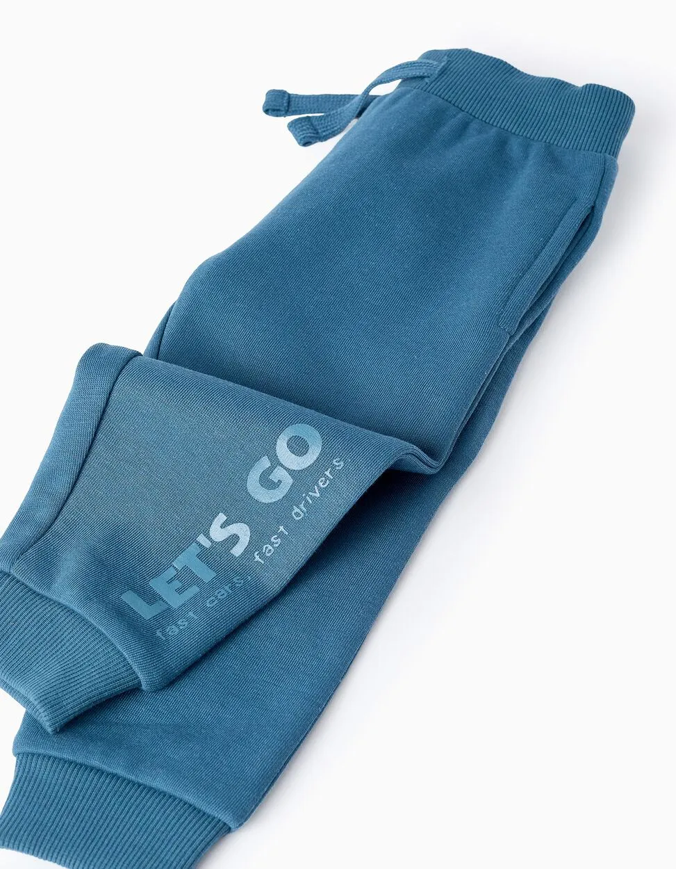 Joggers for Baby Boys 'Let's Go', Turquoise