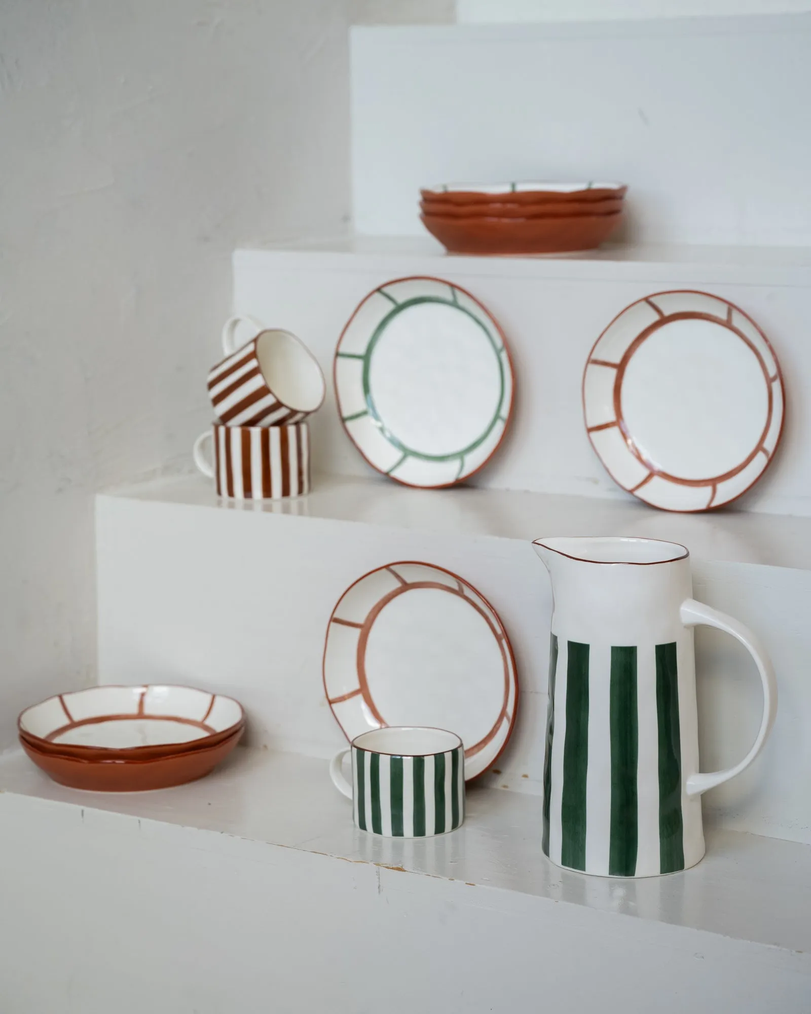 Jug Mykonos Green Stripe