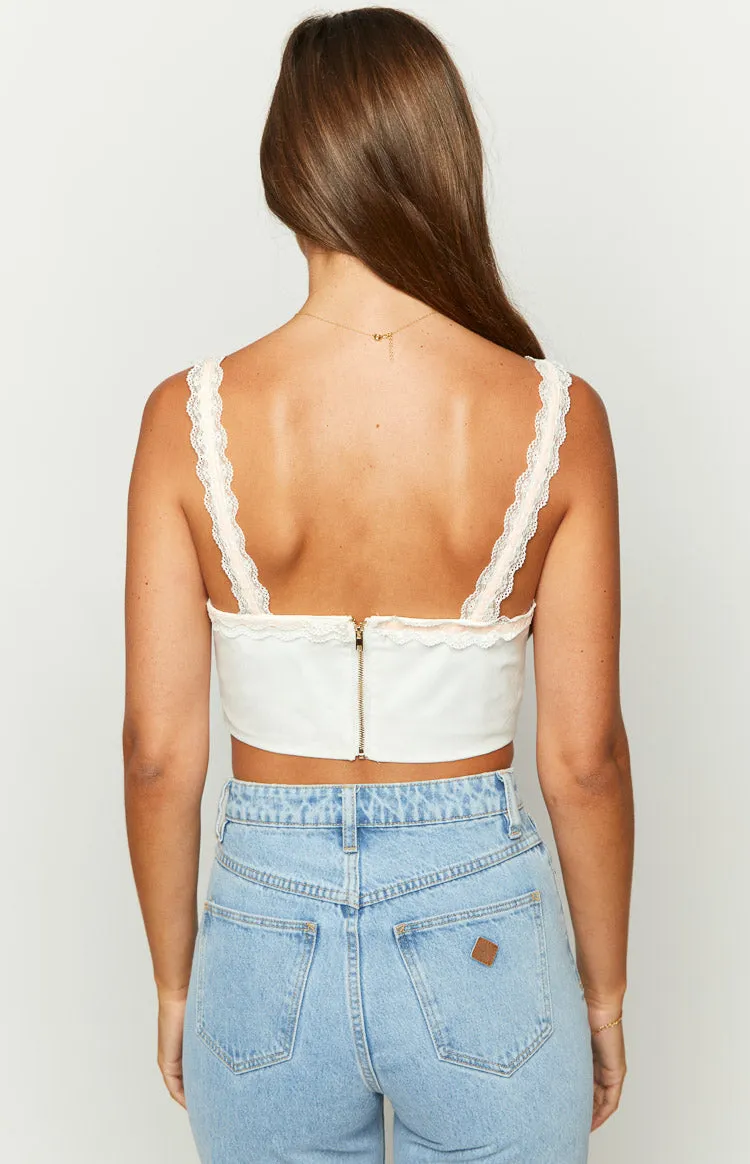 Kristin White Corset Top