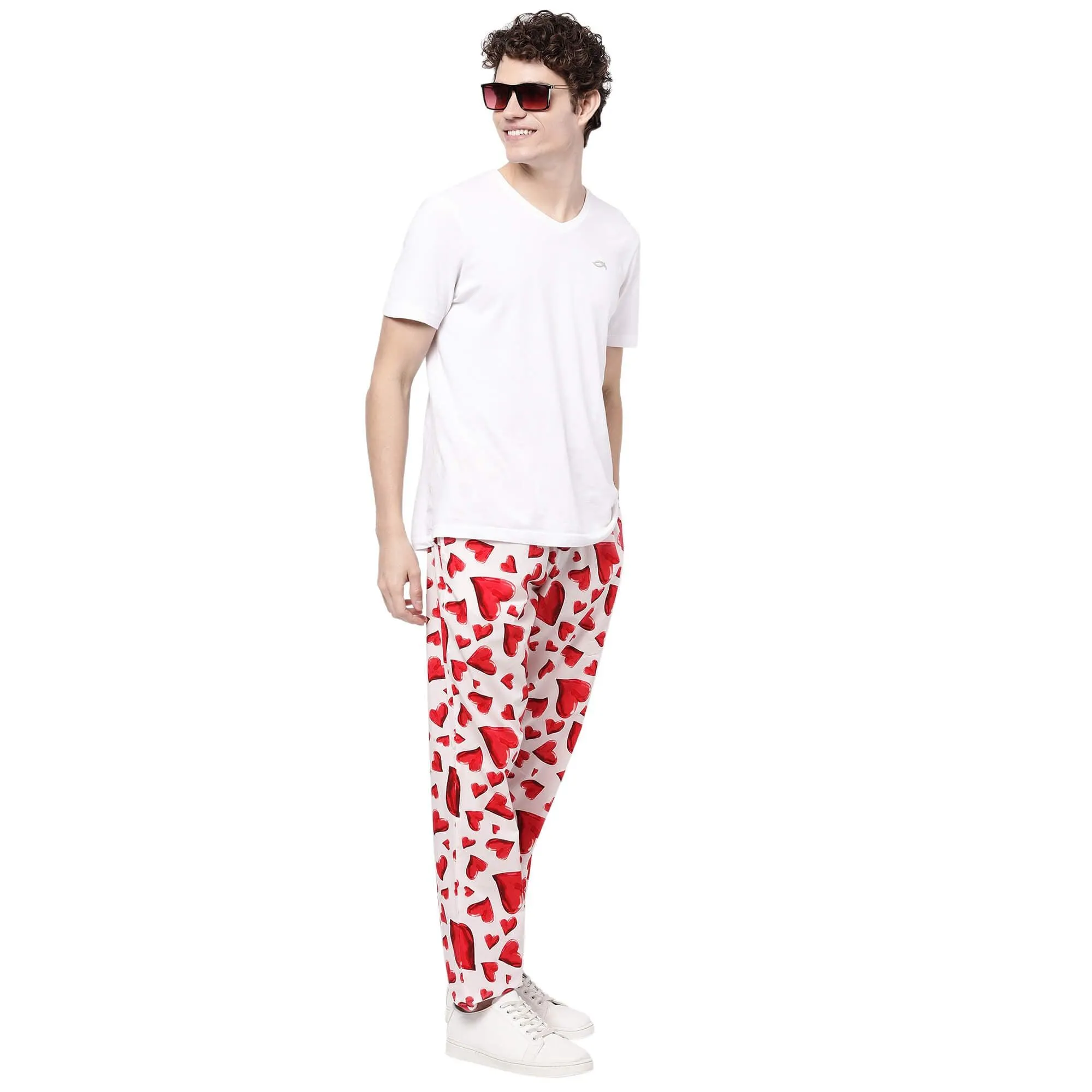 Love Hearts Pyjamas For Men