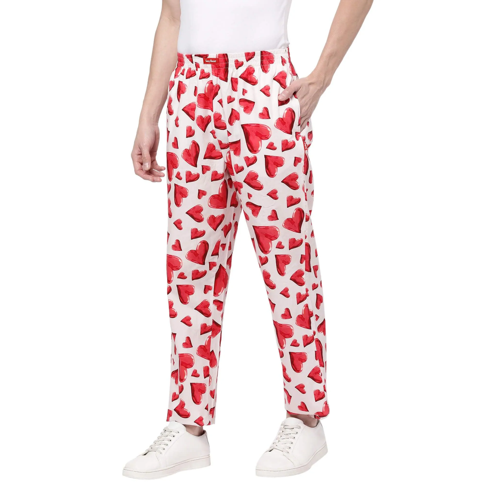 Love Hearts Pyjamas For Men