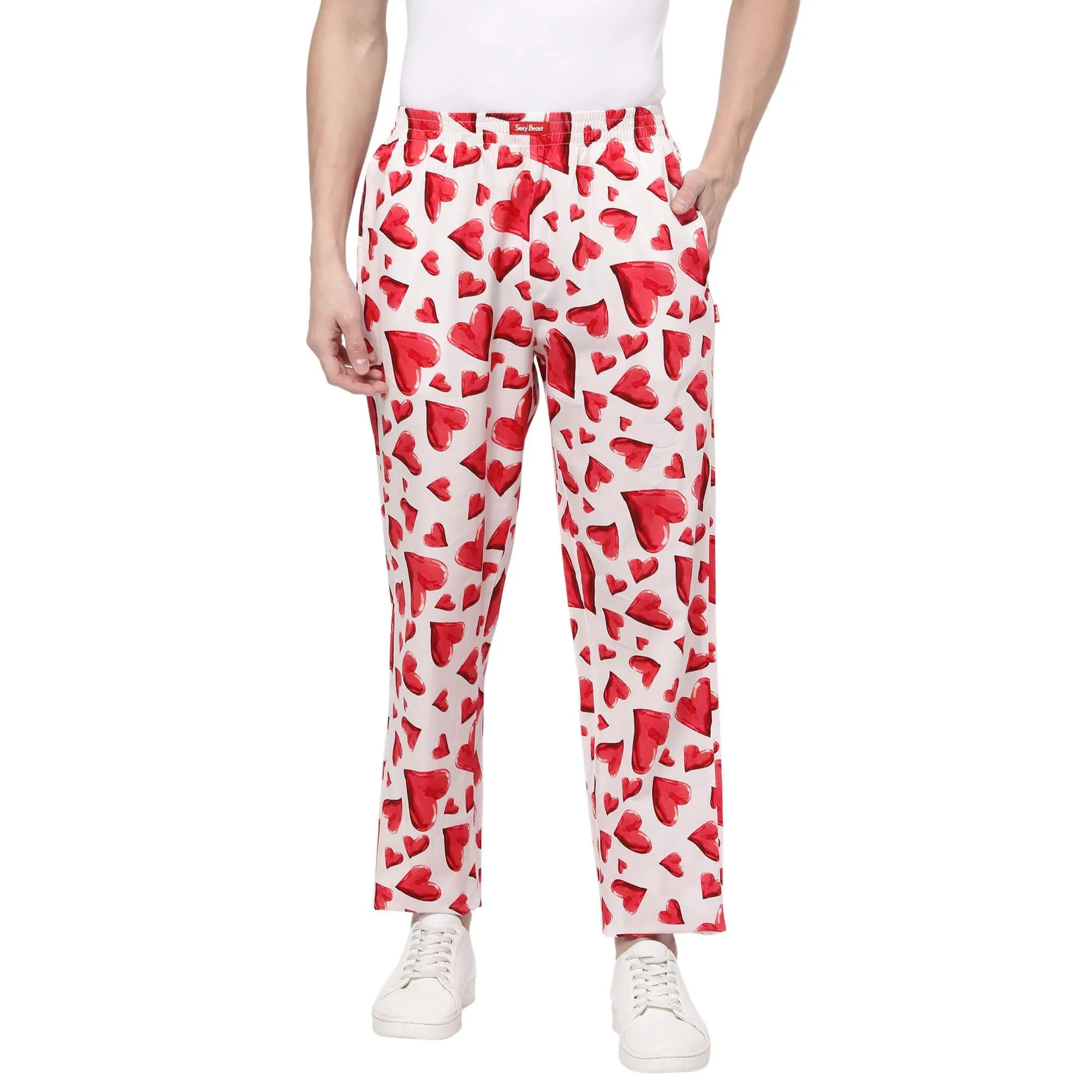 Love Hearts Pyjamas For Men