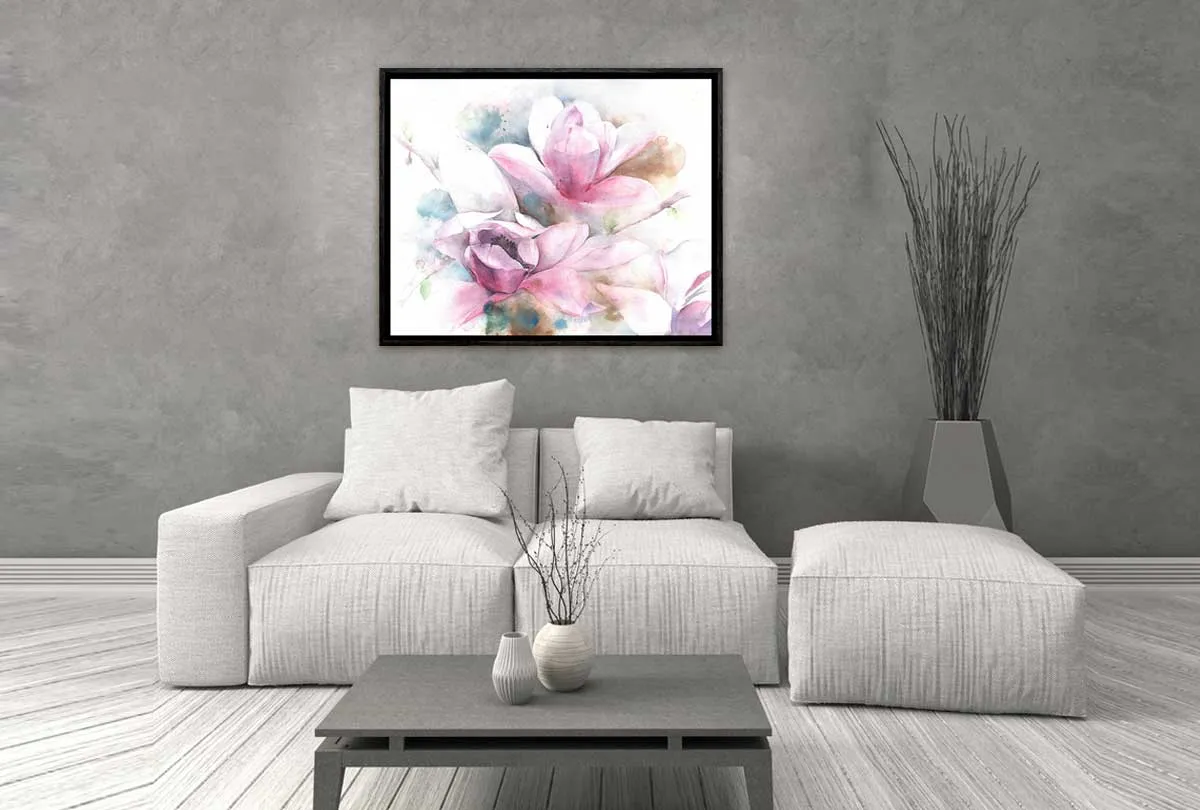 Magnolias Watercolour | Flower Wall Art Print