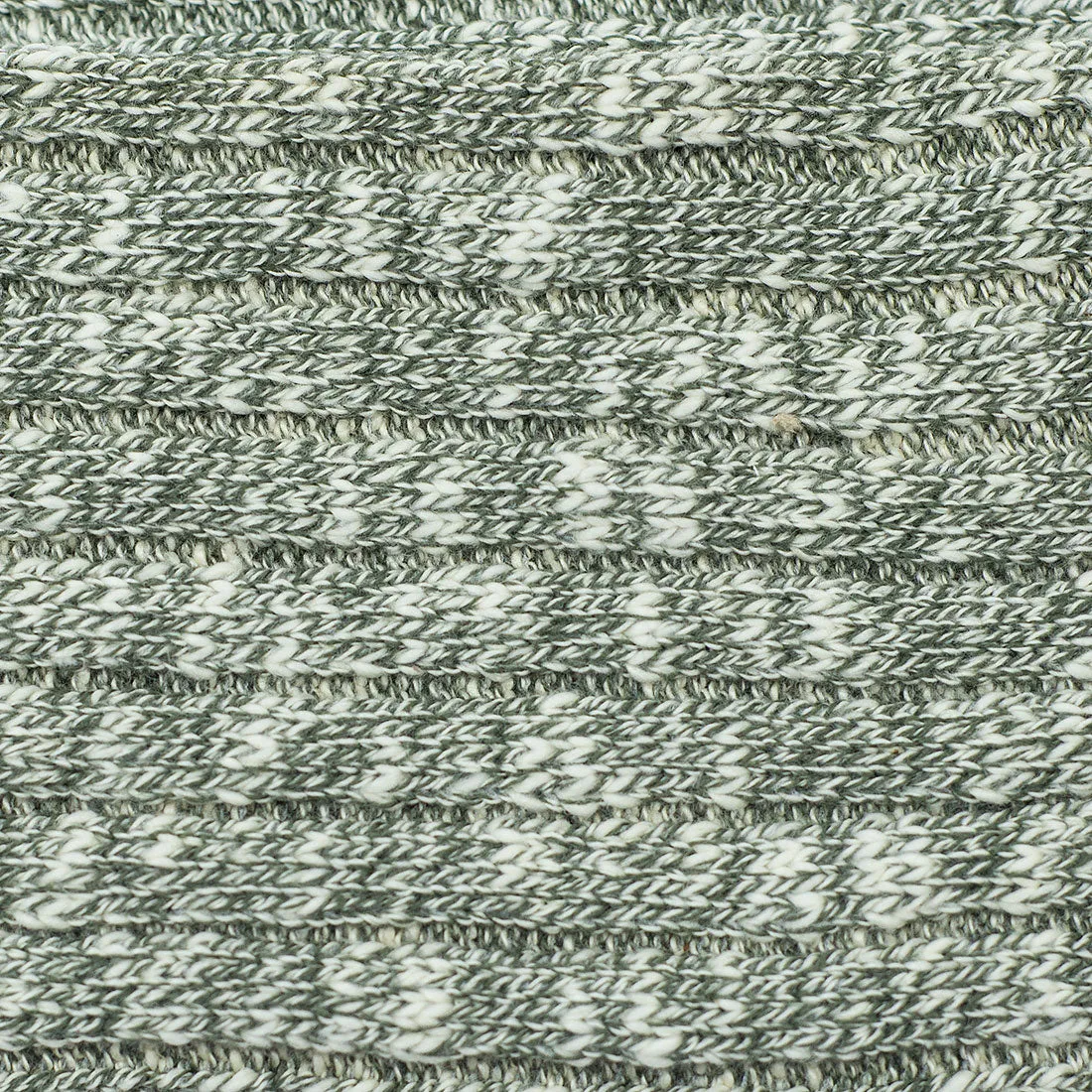 Marled green ribbed cotton socks