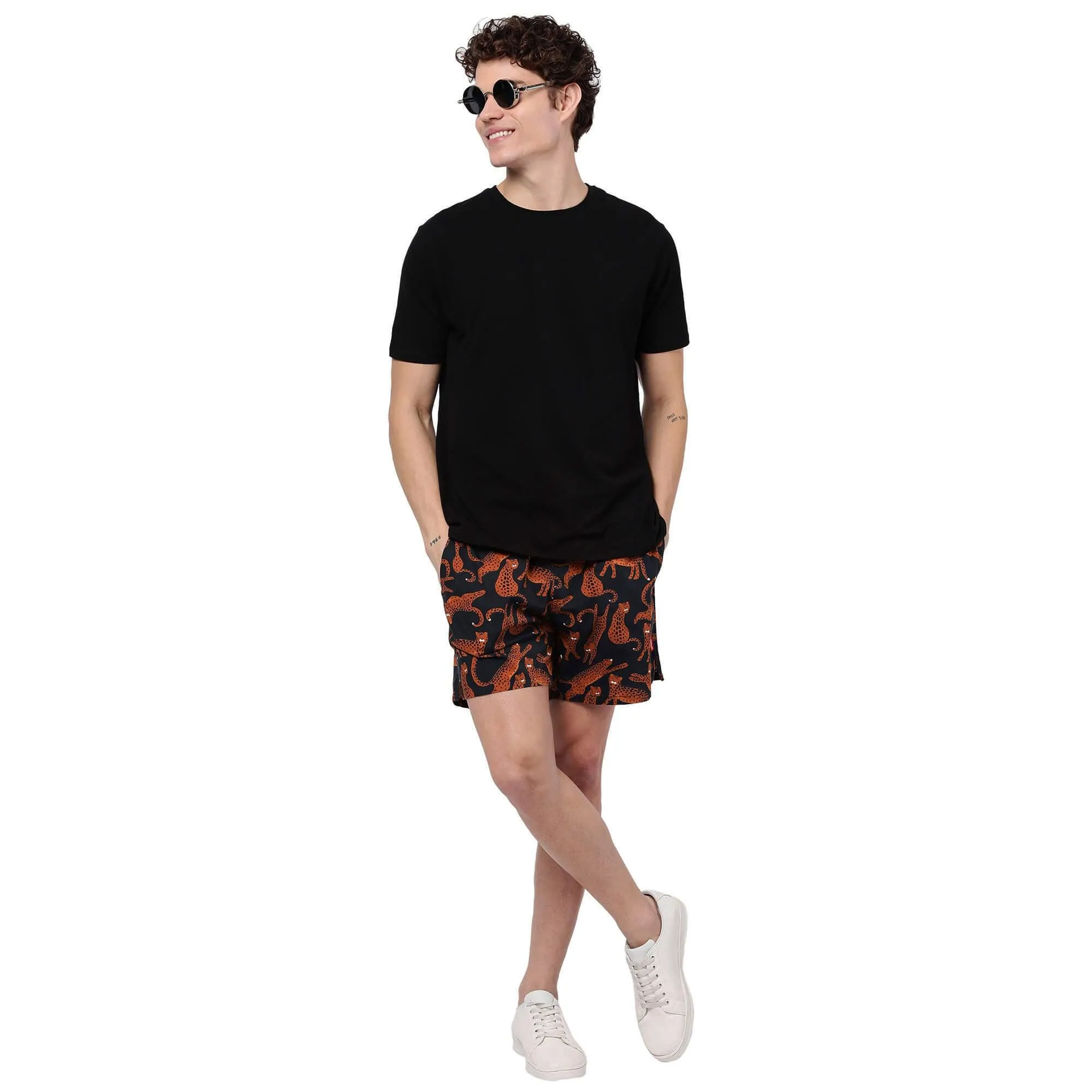 Midnight Leopards Boxer Shorts For Men