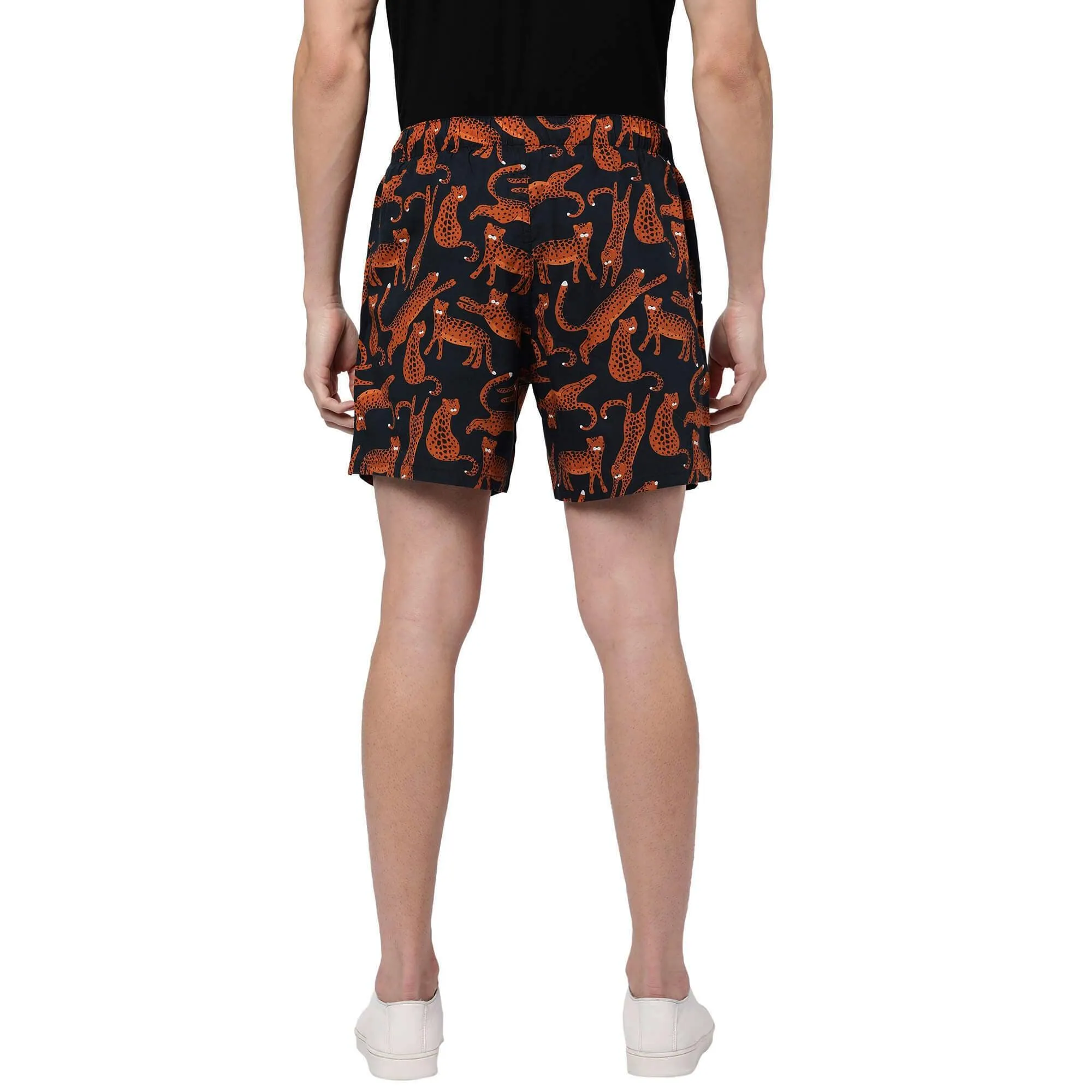 Midnight Leopards Boxer Shorts For Men